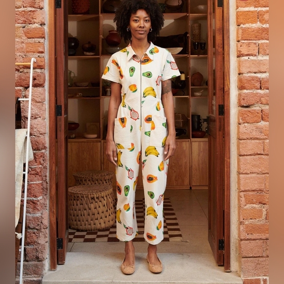 Noble Pants - Noble Utility Suit In Frutas Noble Jumpsuit